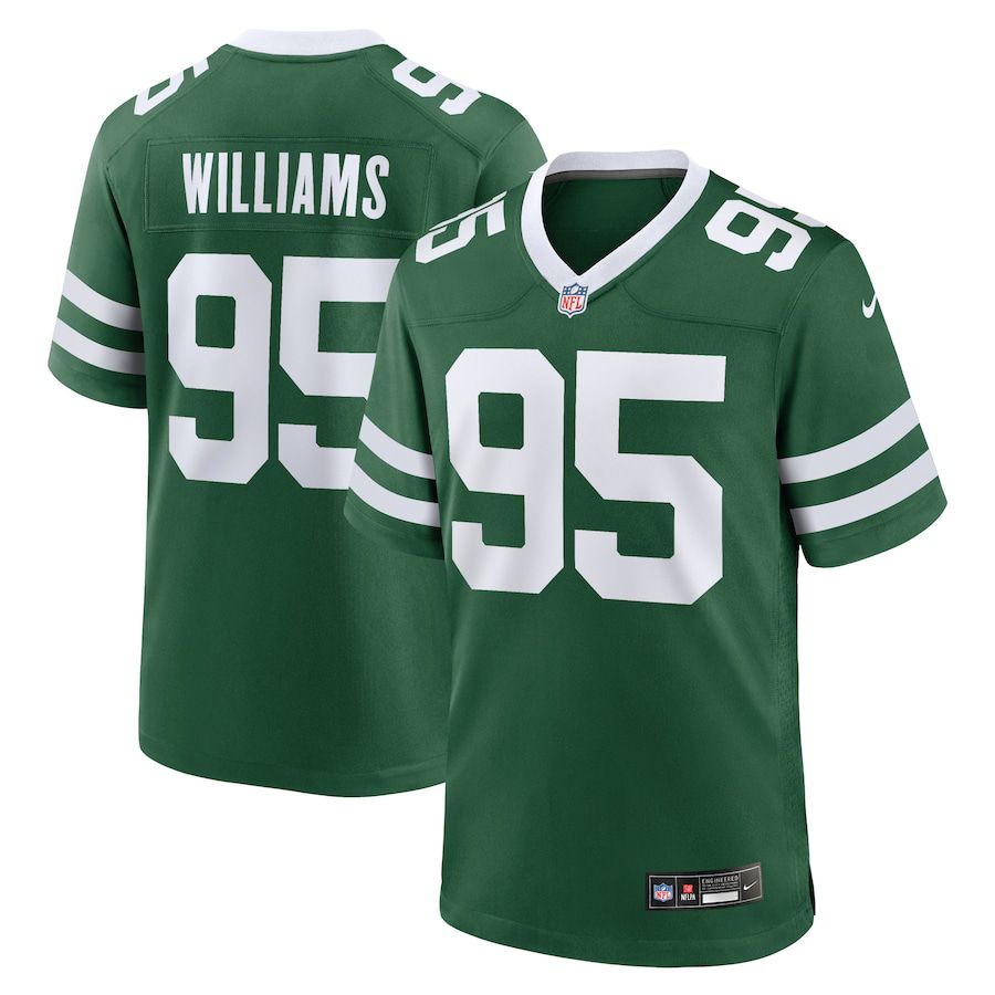 Men New York Jets #95 Quinnen Williams Nike Legacy Green Game NFL Jersey->women nfl jersey->Women Jersey